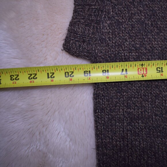 Lapis Brown Short Sleeve Button Up Long Cardigan Sweater Size Large Academia - Picture 7 of 12